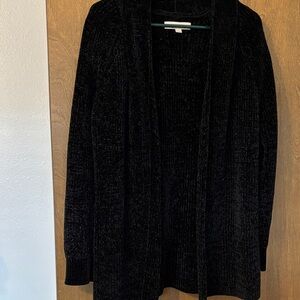 LOFT Black Open-Front Cardigan